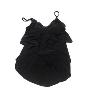 Venus Solid Black Swimsuit Top size 6